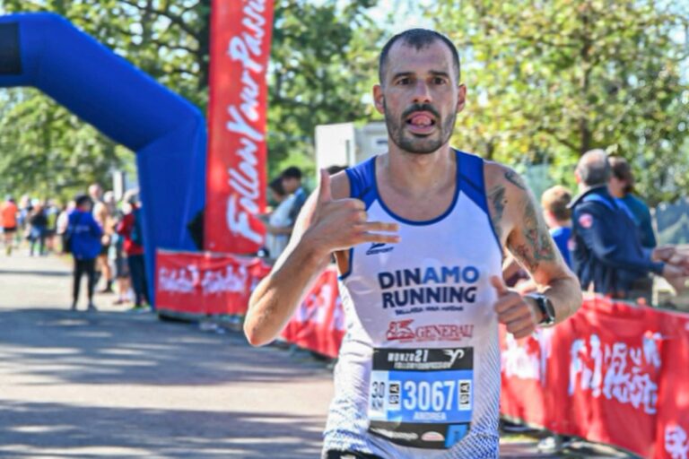 Andrea Soffientini, secondo al traguardo dei 30K di Monza