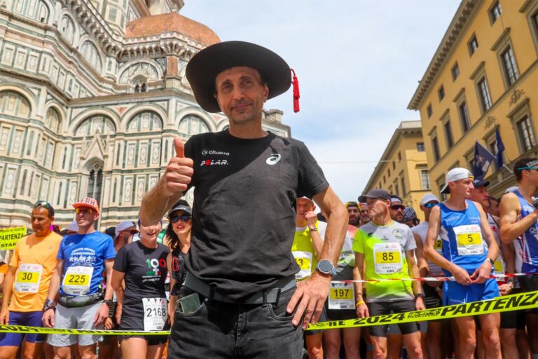 Giorgio Calcaterra alla partenza della 100 Km del Passatore (foto courtesy)